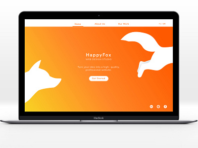 Happy Fox website design vector web webdesign