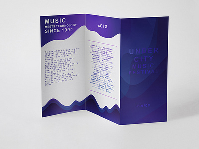 UNDERCITY music festival- brochure branding design illustration logo typography vector