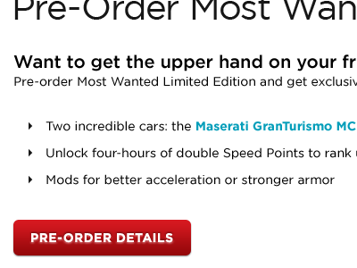 Need for Speed: Typography #3 buttons cta headings links list nfs typography ui vizd