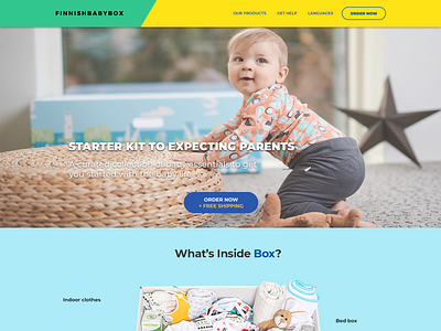 Finnish Baby Box design photoshop web design