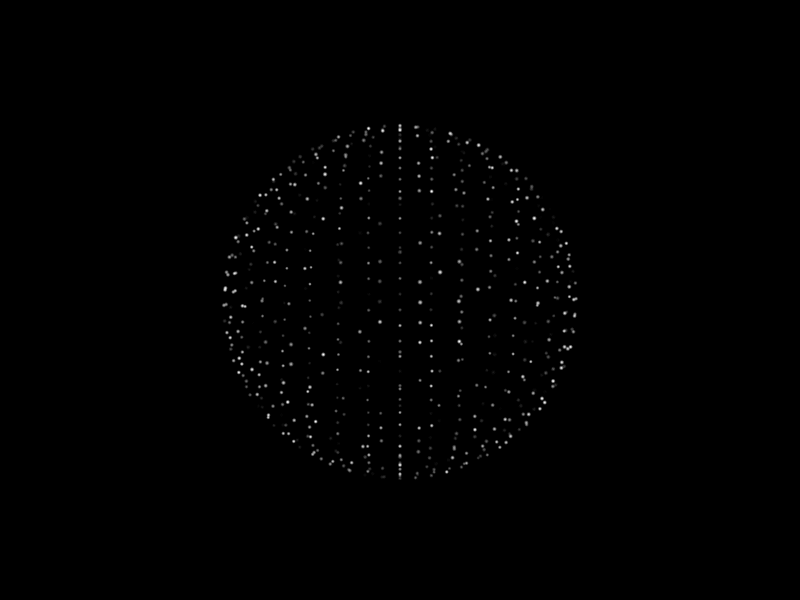 Abstract Sphere - 004 black dots expressions gif loop mograph motion processing sphere
