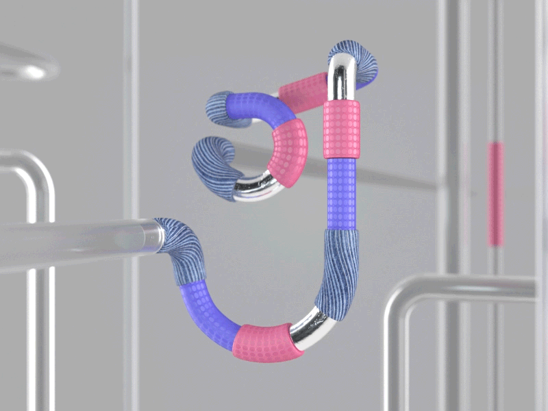 ჟ - 33 Animated Georgian Types 33agt ae animation c4d georgia levan loop metal motion plastic tube type ჟ