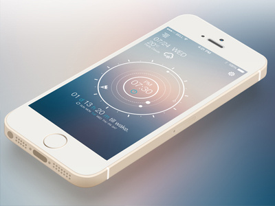 Solar alarm-work in progress alarm app apple graphic design interaction design interface ios ios7 iphone ui uiux ux