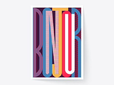 Bonjour colorful design french graphic design graphic artist letter lettering artist poster poster art poster collection poster design screenprint typo typography