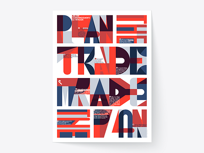 Trade the plan font design french geometric graphic design illustration lettering artist poster poster art poster design rules trade trader typo typographie typography