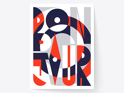 Bonjour geometric graphic design graphic artist illustration letter lettering artist poster poster art screenprint typo typographie typography visual art