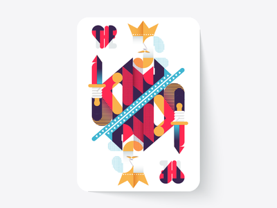 The King card card game design french graphic design illustration illustrator king playing card poster poster collection typography vector visual art