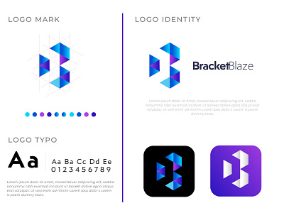 B latter Logo designs For BracketBlaze