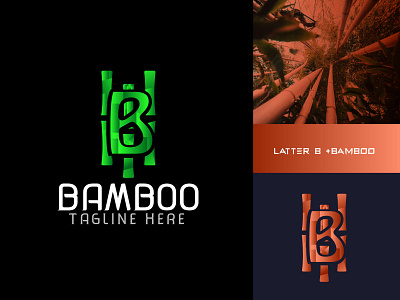 Latter B+Bamboo logo design