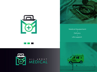 Medical logo for all about medical abstract logo abstrcat amdesignspack logo delivery doctor equipement life support mark mediacal logo minimal minimalist minimalist logo minimalist logo design modern logo moern unique