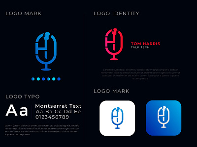 Micro-phone +Latter T+Latter H logo amdesignspack logo creative cretive effective latter logo logomark logotype lovely microphone minimal minimalist minimalist logo minimalist logo design minimalistic modern art modern logo recorder talk vintage youtube