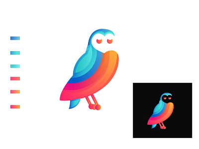 Modern Abstract Owl logo Concept