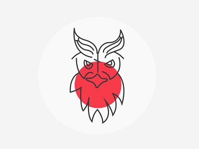 angry Owl logo design concept