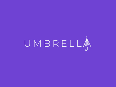 Umbrella Minimal logo design brand mark brand marks conceptual logo icon latter mark logo negative space logo negativespace typography umbrella umbrella logo vector logo word mark logo