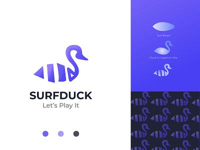 Duck and Surf Board Logo design