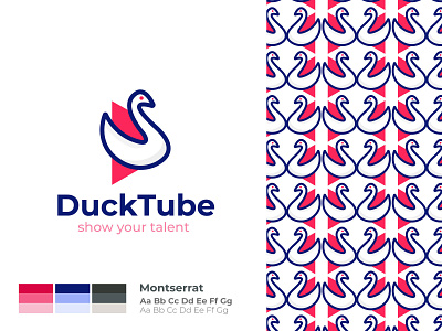 Duck and Tube Logo design For Video platform brand brand identity creative logo creative logos duck logo duck logo concept duck tube duck tube logo logo concept logodesign logomark logotype minimal logo modern brand modern logo modern logos pictorial mark play tube video