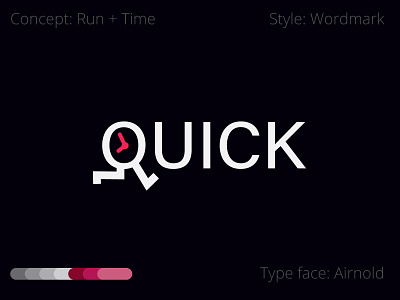 Quick Word mark  Minimal Logo Design