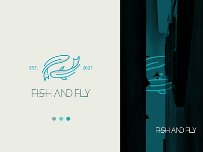 Fish and fly logo design