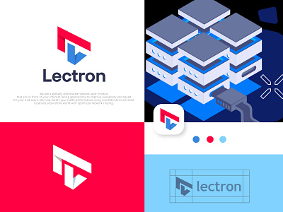 L and 7 logo design concept For Lectron