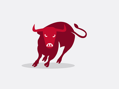Simple line bull art logo design inspiration Vector Image