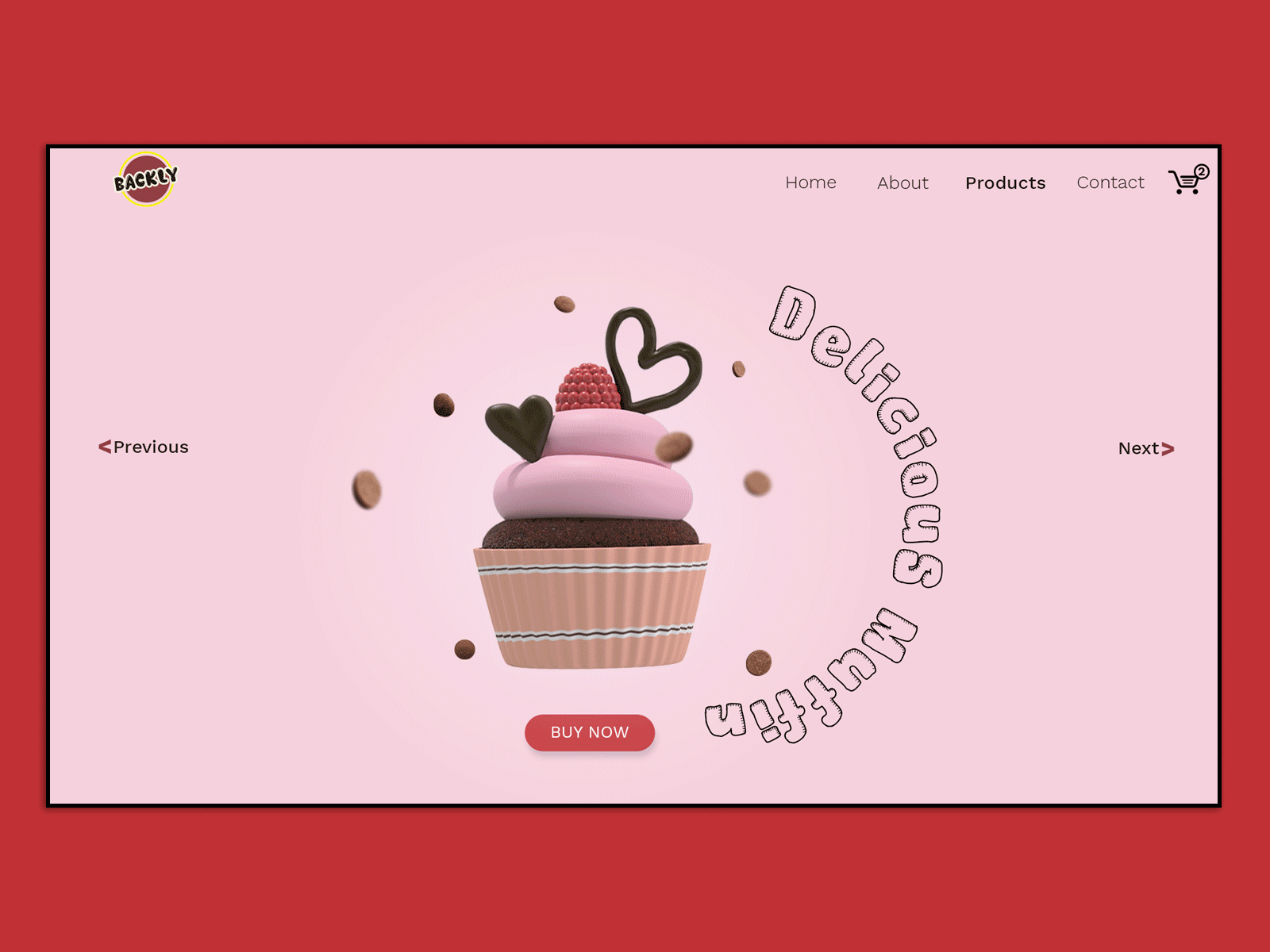 Backly Food Product Page UIUX Design