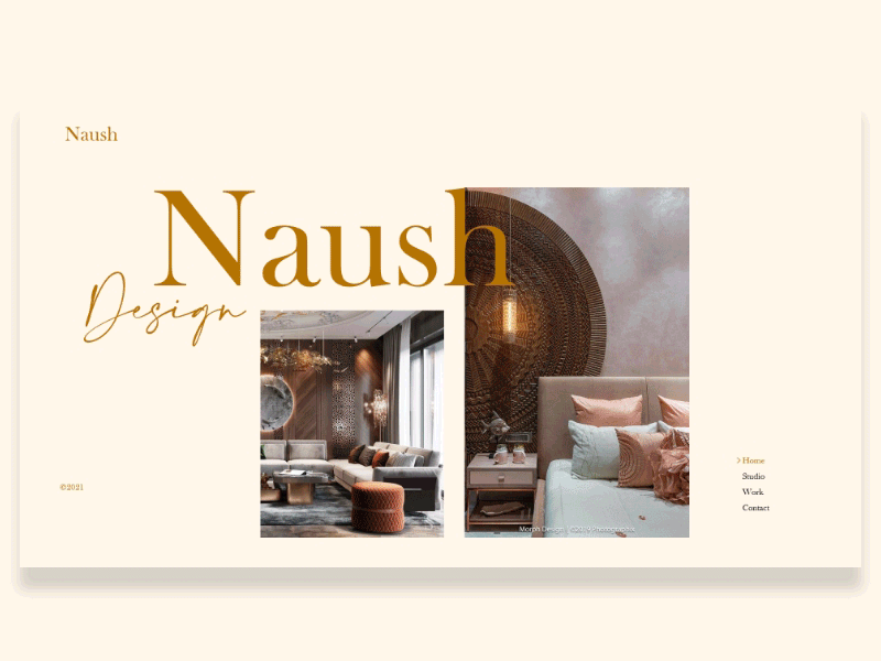 Naush Architect website UI/UX Design concept