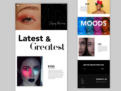 Beauty Services Creative Landing Page UI/UX Design