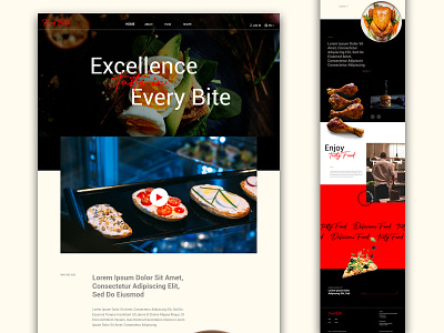 Food Landing Page UI/UX Design