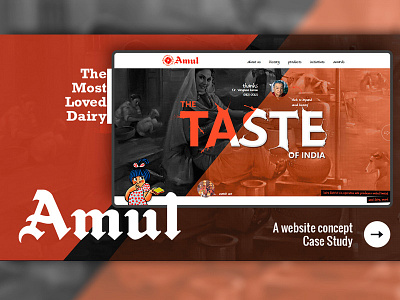Website Design Concept Case Study amul animation branding dairy products ui ux web website