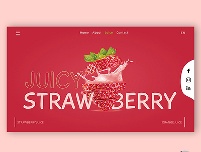 Fruit Juice Web UI Landing Page concept brand design brandingagency design interaction design products ui ux uxdesign web website