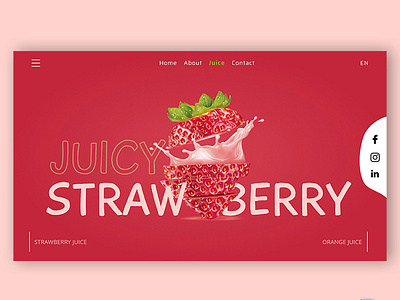 Fruit Juice Web UI Landing Page concept