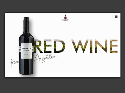 Wine Website concept with Product Branding