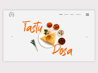 Indian Food Dish Landing Page Web UI Design brand design branding brandingagency interaction design products ui ux uxdesign web website