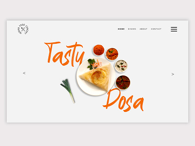 Indian Food Dish Landing Page Web UI Design