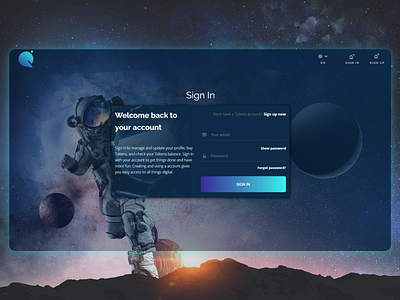 SignIn page concept design signin ui web