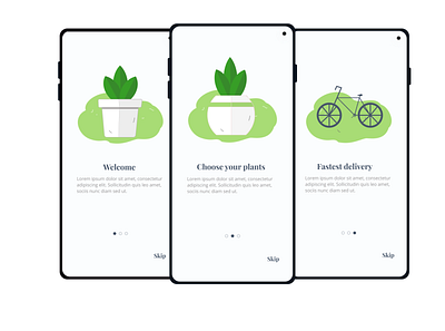 Plant Delivery App design illustration ui ux