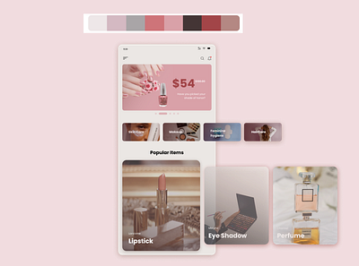 Beauty Store App app design minimal ui ux