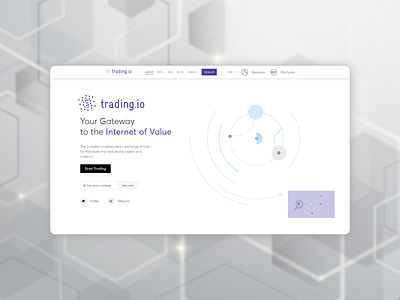 Crypto trading web app design landing page concept ui web