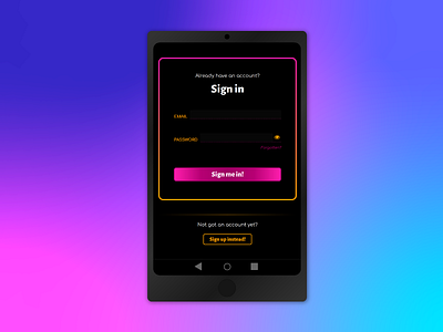 High contrast sign in form codepen challenge dailyui dailyui 001 sign in form