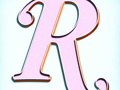 Candy Paint R lettering typography