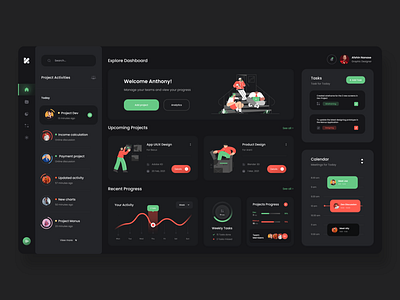 Project and task management web concept design. adobe xd chat chat ui design graphic design illustration interface task task management task web ui uiux web web design web ui