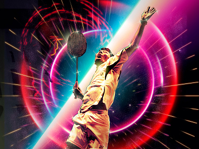 Feel The Power badminton lee chong wei poster power sport