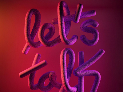 Let's talk 3d english language lettering light talk