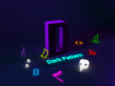 D - 36daysoftype 36days d 3d dark dark pattern light pattern ui ux