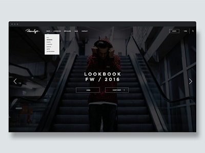 Phenotype main page fashion landing page menu streetwear ui ux website