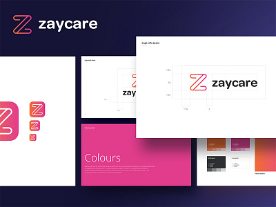 Zaycare Brand Identity brand brandbook care colors identity logo pink purple