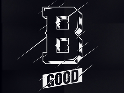 B GOOD b good poster typo typography vector