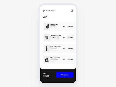 Checkout process mobile app basket cards checkout dwade ecommerce ecommerce shop halloffame interface microinteraction minimal shop ui ux uxdesign uxpin