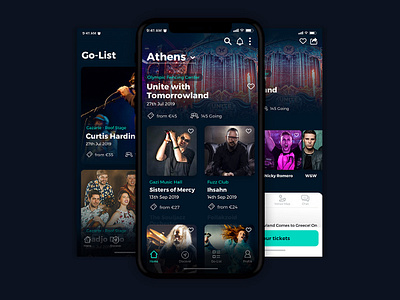 Music Festivals & Concerts mobile app