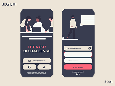 Daily UI Challenge - Day 001 : Sign up